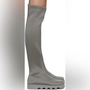 Issey Miyake × United Nude 
Gray Over-the-Knee Boots